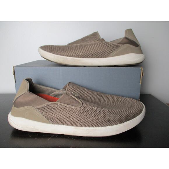 OluKai Other - Olukai Mens Loafer Shoes Size 13 Nohea Pae Moc Toe Low Top Slip On Loafers Brown